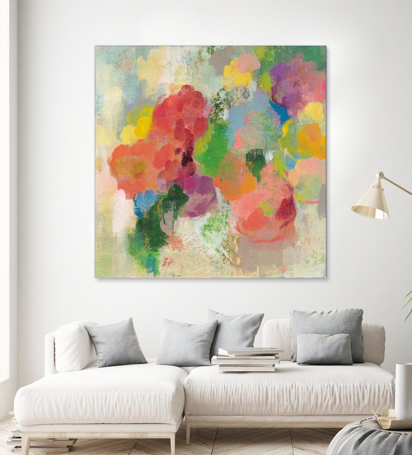 Colorful Garden III by Silvia Vassileva on GIANT ART - green floral