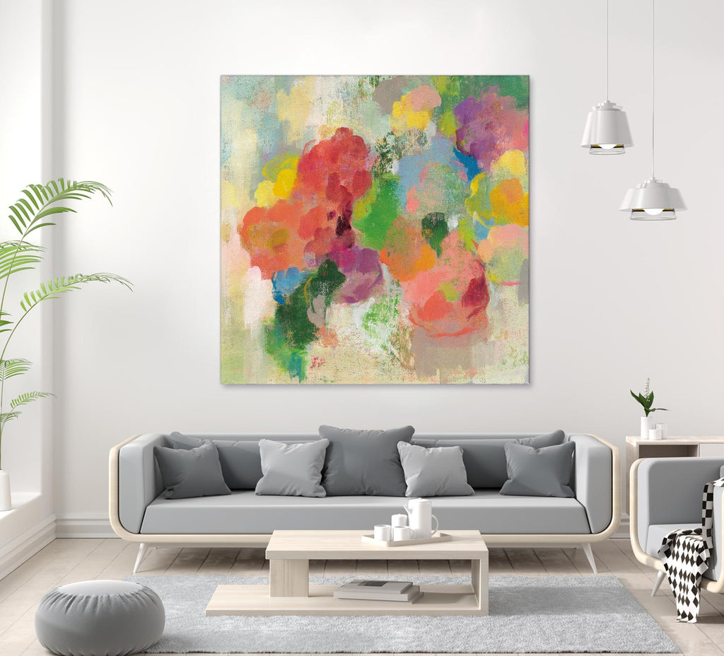 Colorful Garden III by Silvia Vassileva on GIANT ART - green floral