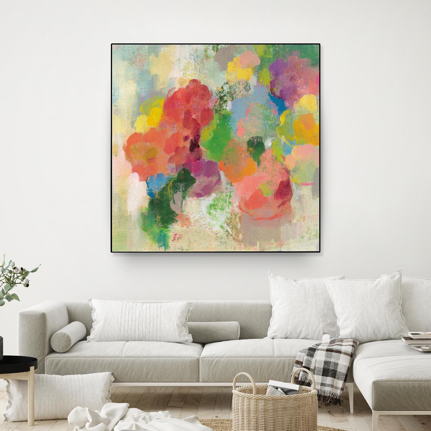 Colorful Garden III by Silvia Vassileva on GIANT ART - green floral