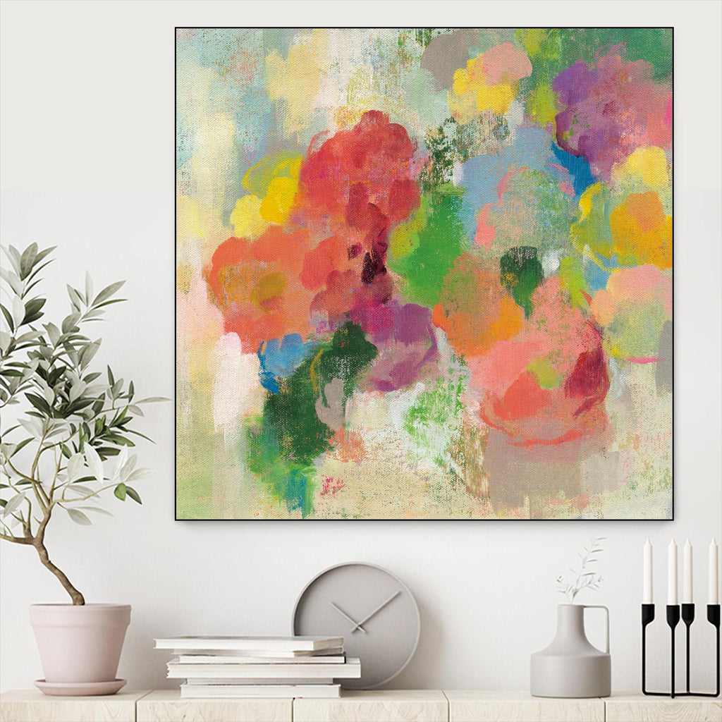 Colorful Garden III by Silvia Vassileva on GIANT ART - green floral