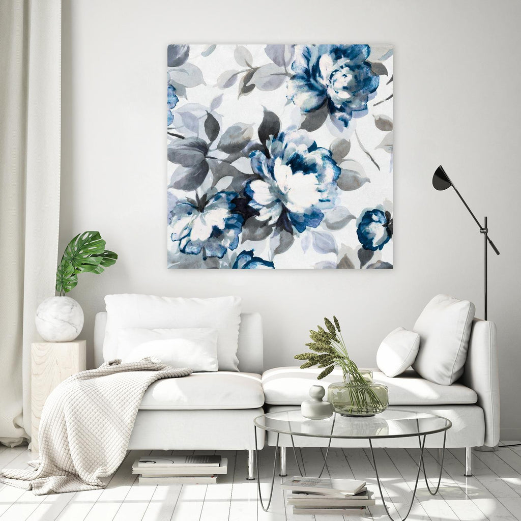 Scent of Roses Indigo II by Portfolio on GIANT ART - blue floral