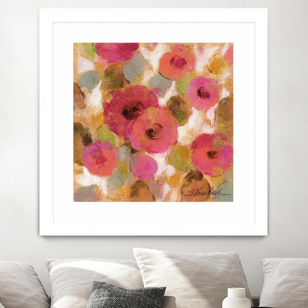 Glorious Pink Floral II by Silvia Vassileva on GIANT ART - yellow floral