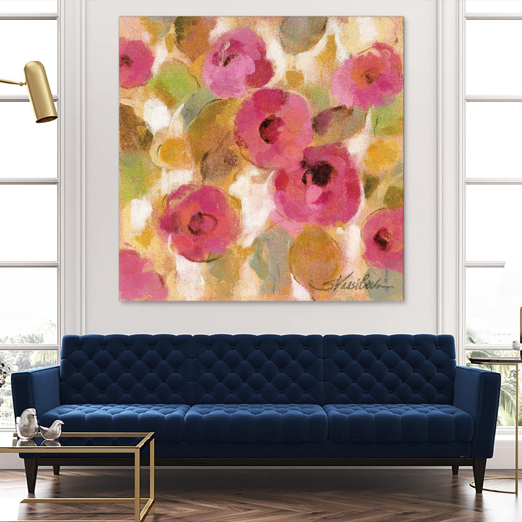 Glorious Pink Floral III by Silvia Vassileva on GIANT ART - yellow floral