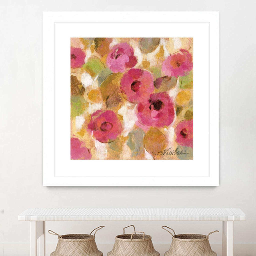Glorious Pink Floral III by Silvia Vassileva on GIANT ART - yellow floral