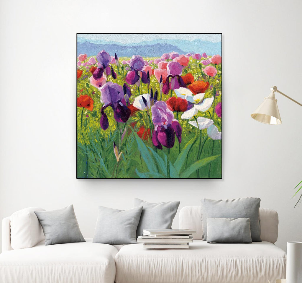 Early June by Shirley Novak on GIANT ART - green floral
