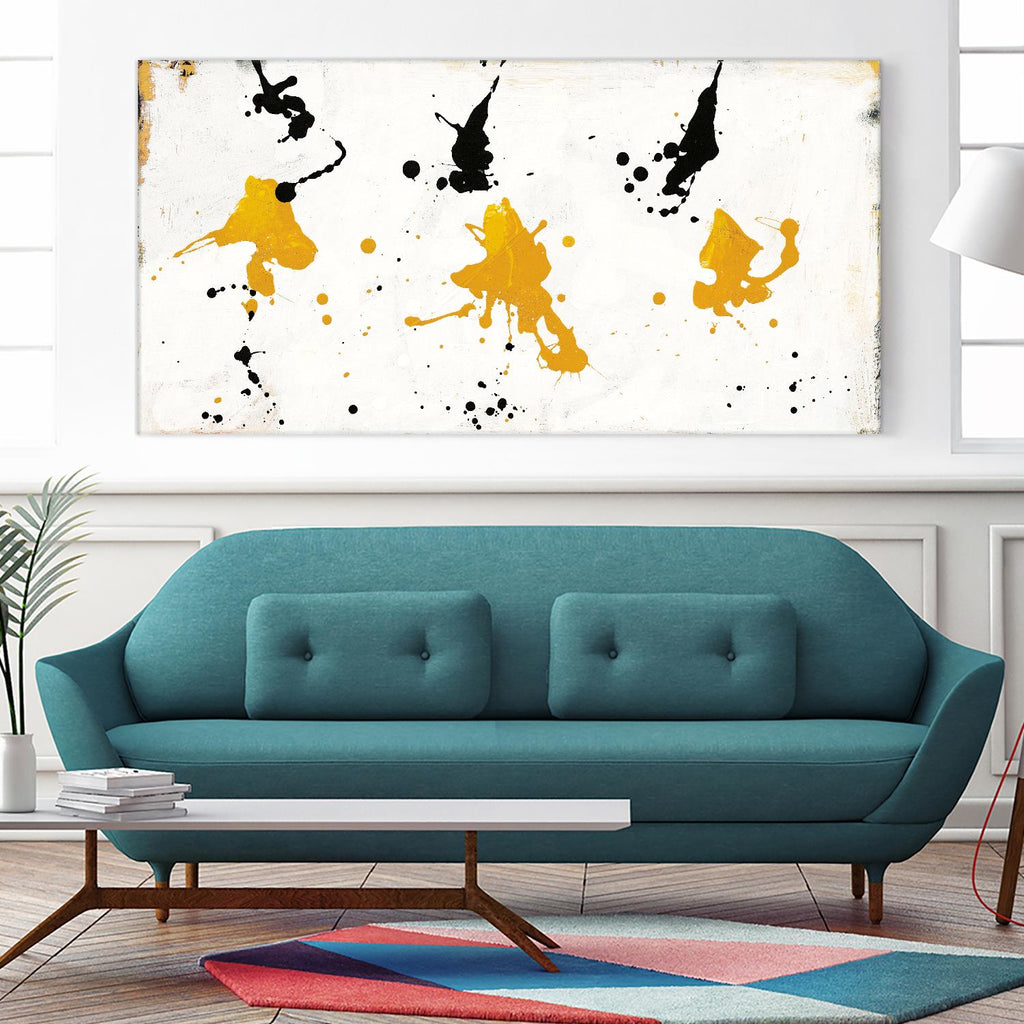 Abstract Background V Gold and Black by Silva Roque on GIANT ART - black abstract