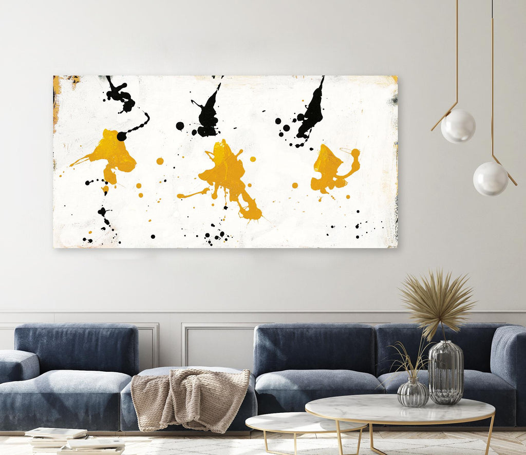 Abstract Background V Gold and Black by Silva Roque on GIANT ART - black abstract
