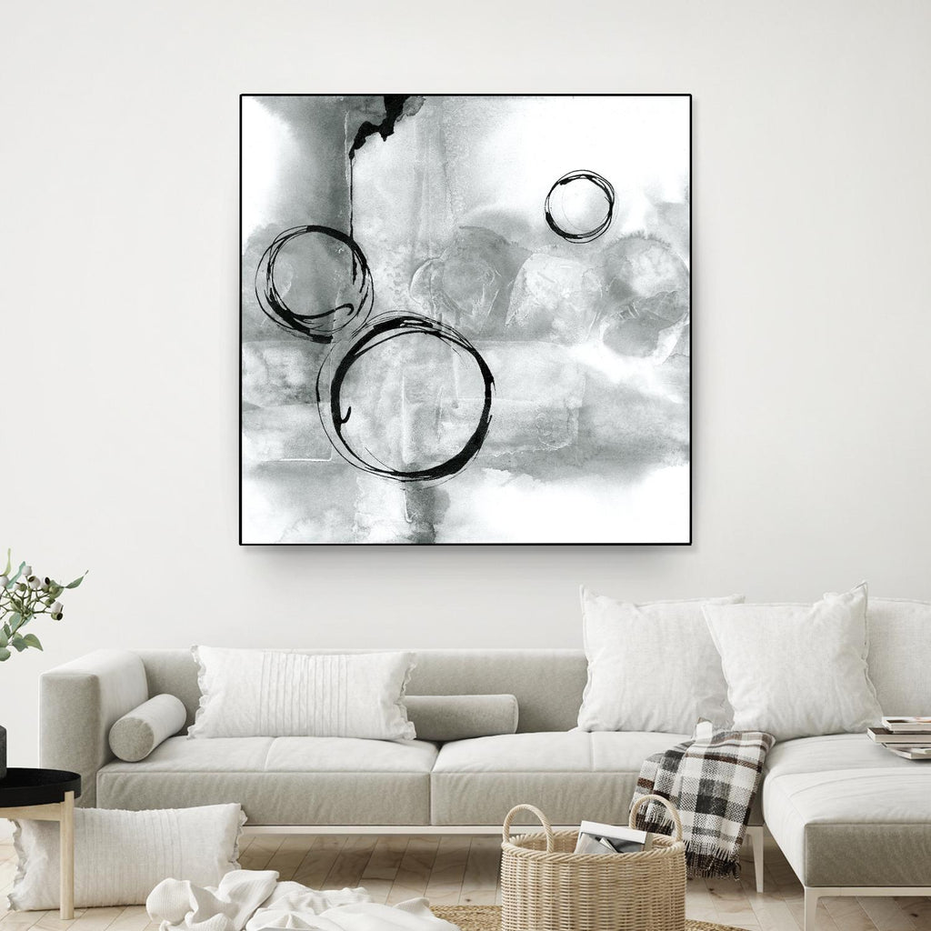 Full Circle I Gray de Chris Paschke sur GIANT ART - gris abstrait