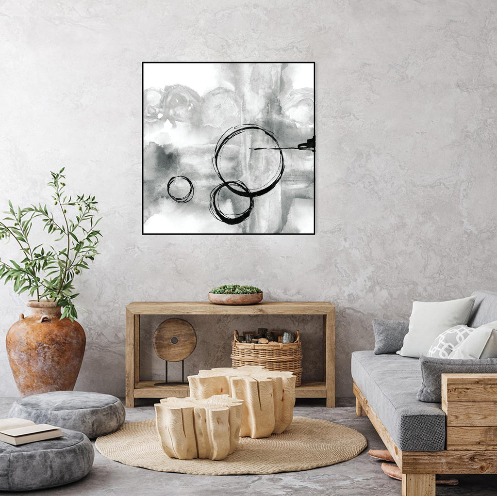 Full Circle II grey by Chris Paschke on GIANT ART - white abstract