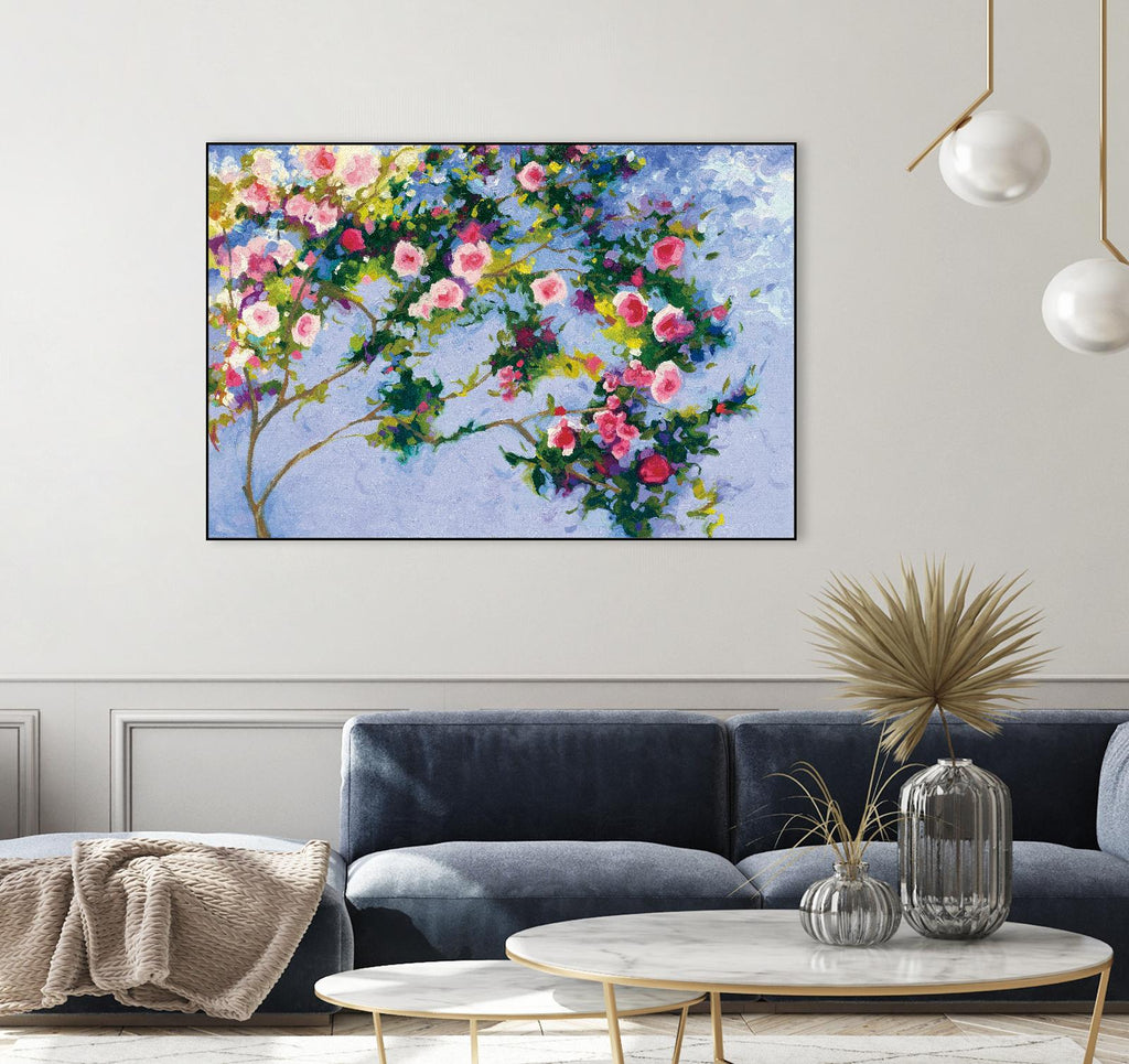 Inspiration Monet by Shirley Novak on GIANT ART - pink floral