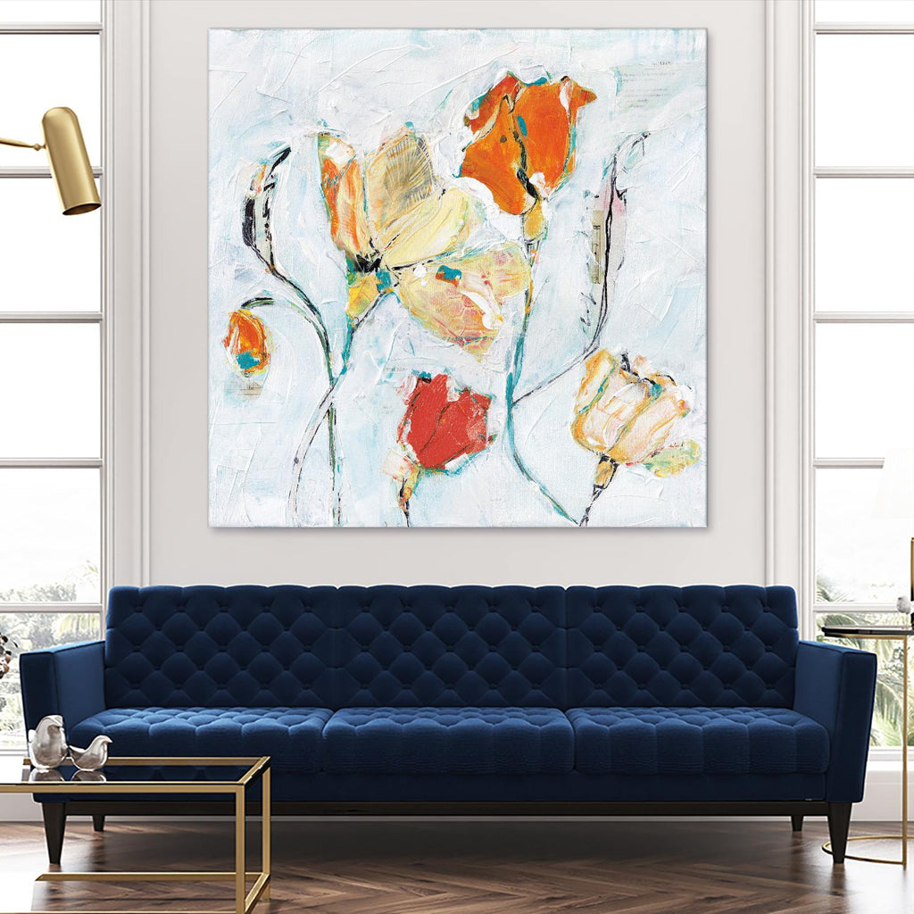 The Sanctuary II by Kellie Day on GIANT ART - red floral