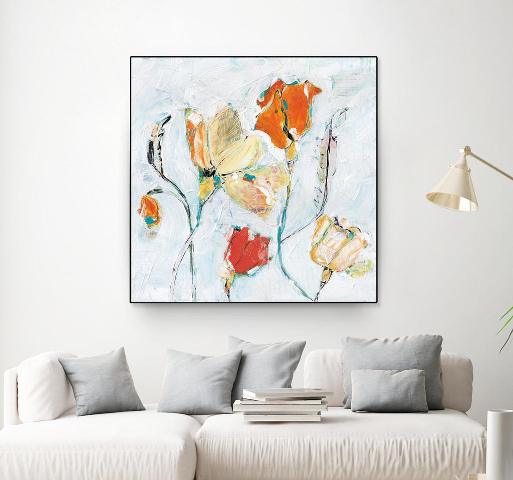 The Sanctuary II by Kellie Day on GIANT ART - red floral