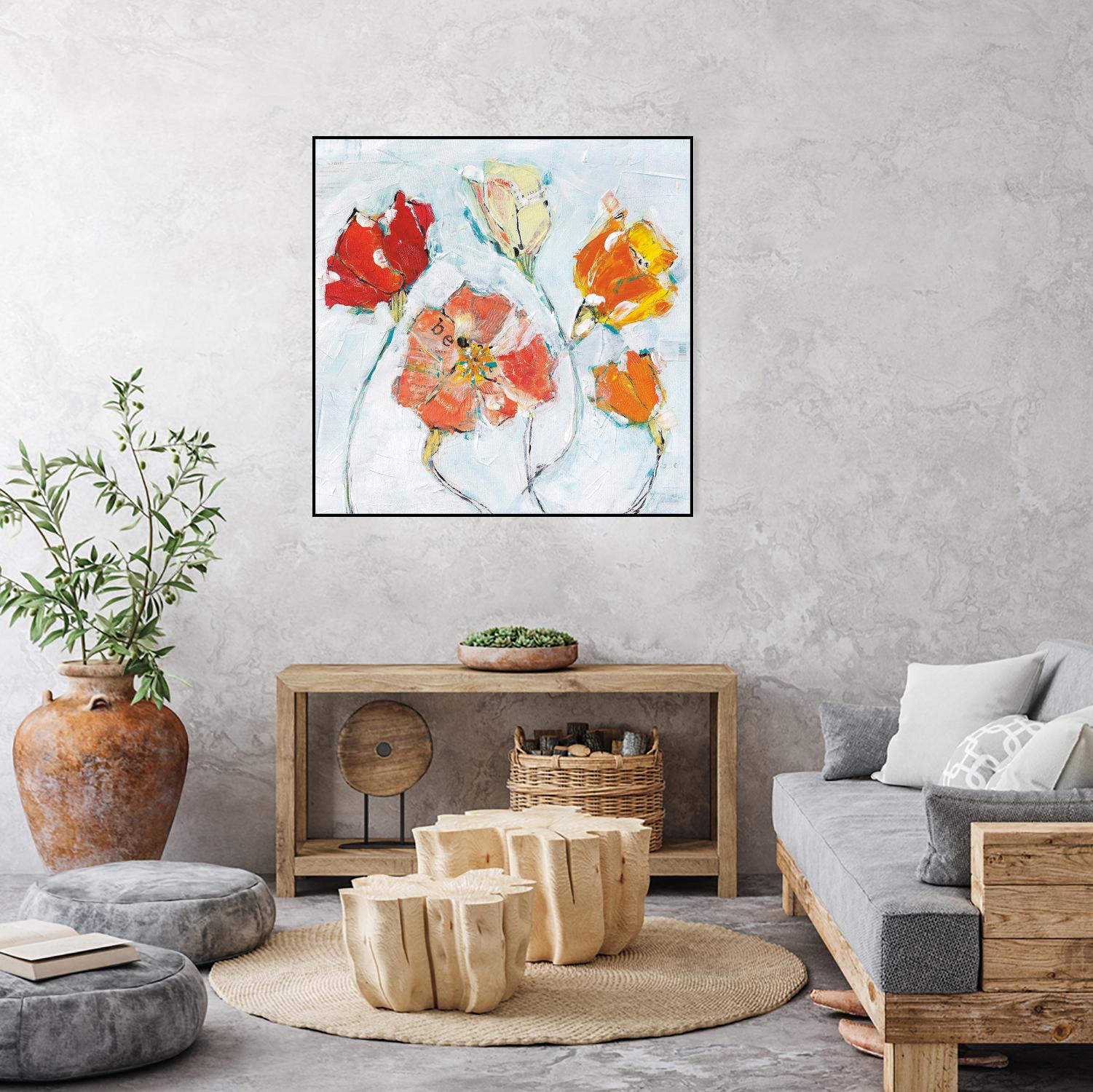 The Sanctuary III by Kellie Day on GIANT ART - red floral