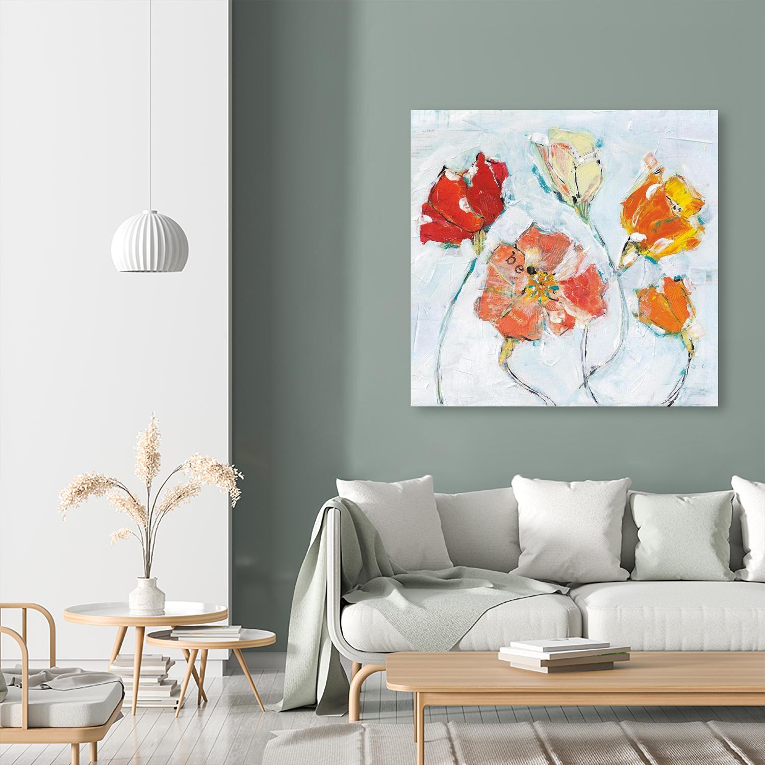 The Sanctuary III by Kellie Day on GIANT ART - red floral