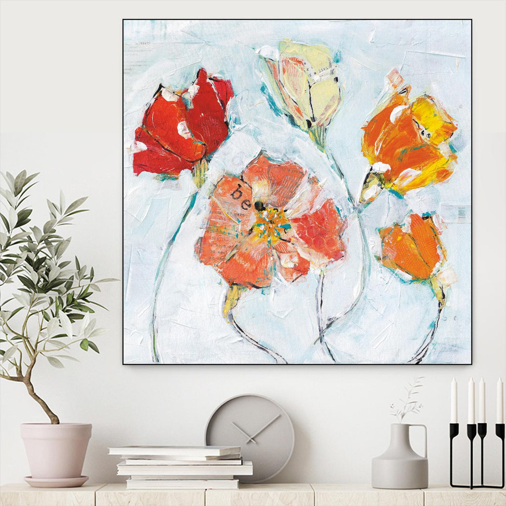The Sanctuary III by Kellie Day on GIANT ART - red floral