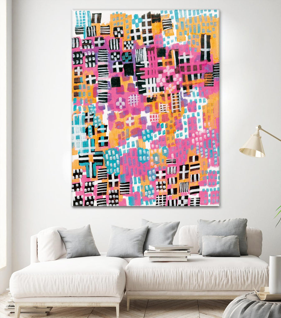 City Lights Crop by Melissa Averinos on GIANT ART - blue abstract