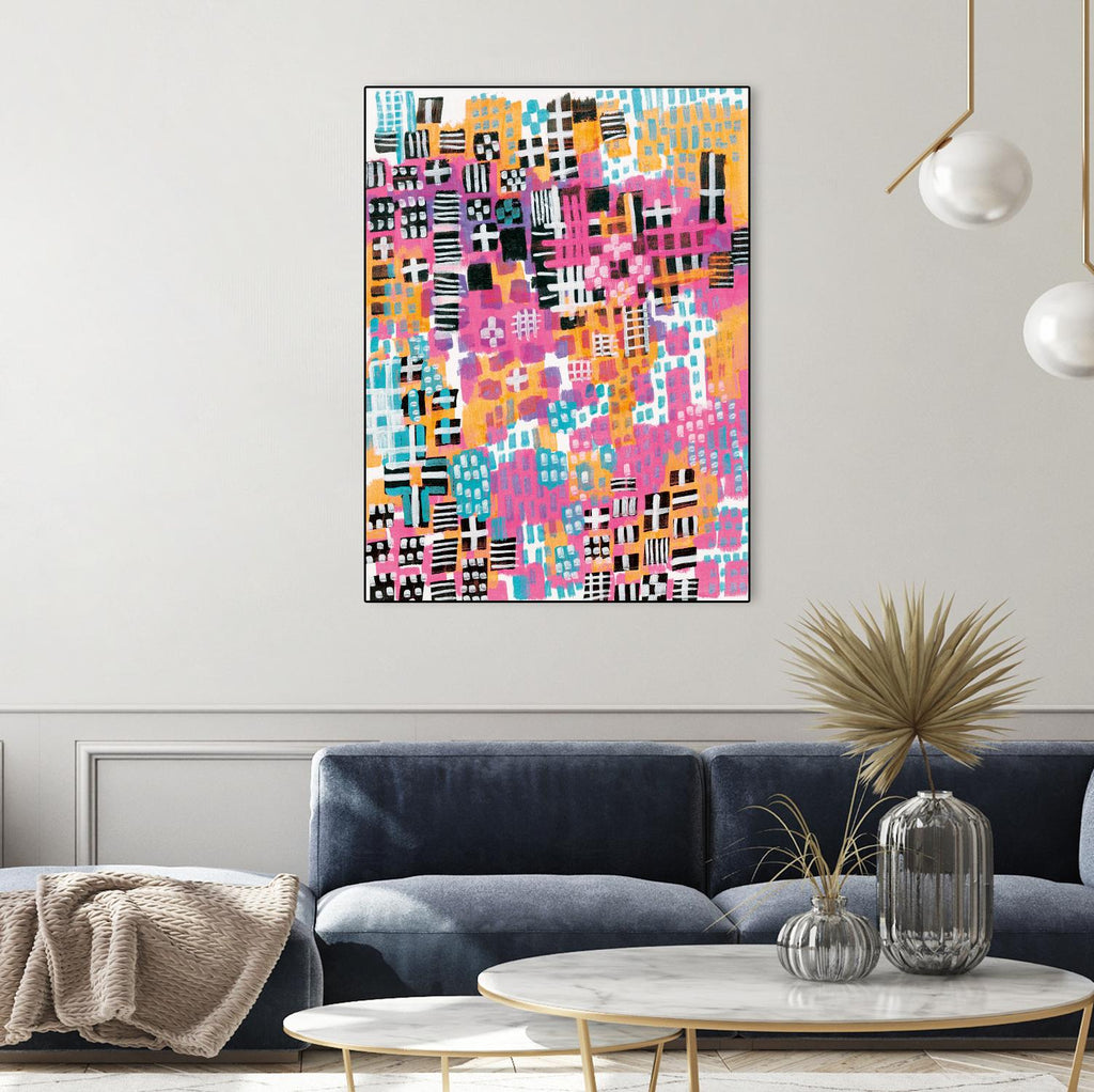 City Lights Crop by Melissa Averinos on GIANT ART - blue abstract