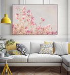 Pink Tree Tops I by Elizabeth Urquhart on GIANT ART - beige floral