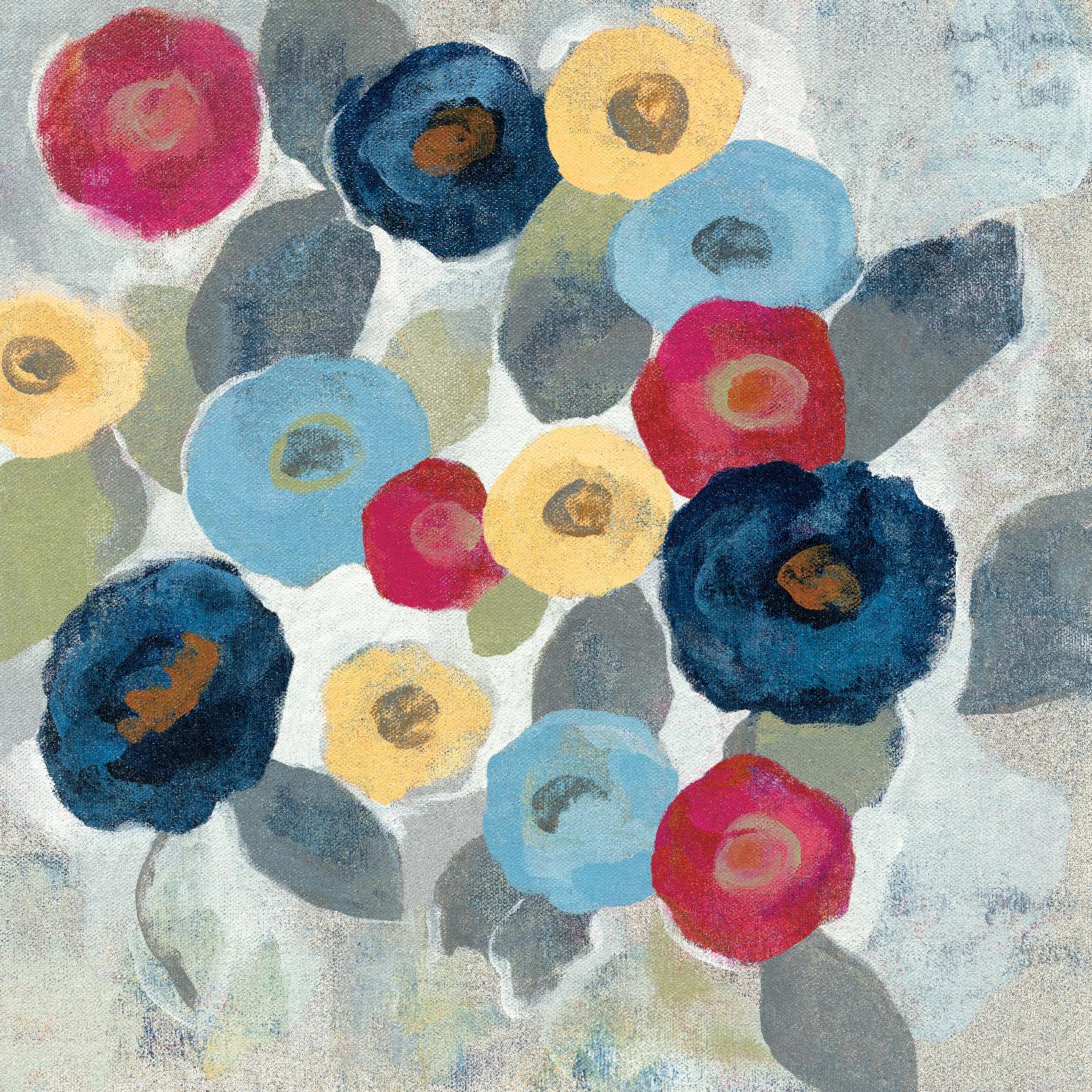 Winter Flowers II de Silvia Vassileva sur GIANT ART - floral gris