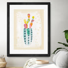 Otomi Rabbits Pastel by Melissa Averinos on GIANT ART - beige botany