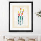 Otomi Rabbits Pastel by Melissa Averinos on GIANT ART - beige botany