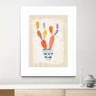 Collage Cactus II on Graph Paper by Melissa Averinos on GIANT ART - beige botany
