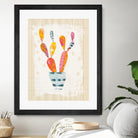 Collage Cactus II on Graph Paper by Melissa Averinos on GIANT ART - beige botany