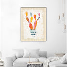 Collage Cactus II on Graph Paper by Melissa Averinos on GIANT ART - beige botany