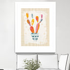 Collage Cactus II on Graph Paper by Melissa Averinos on GIANT ART - beige botany