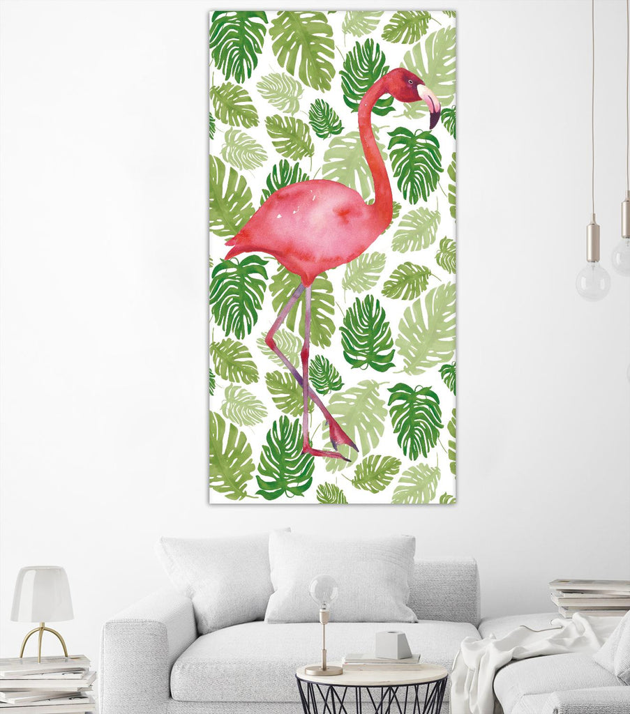 Tropical Flamingo I by Portfolio on GIANT ART - pink tropical