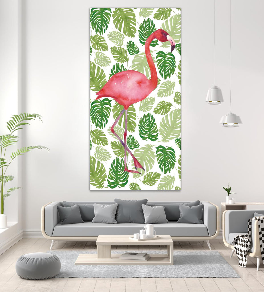 Flamant tropical I par Portfolio sur GIANT ART - rose tropical