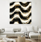 Black and Gold Geometric V Crop by Shirley Novak on GIANT ART - beige abstract