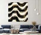 Black and Gold Geometric V Crop by Shirley Novak on GIANT ART - beige abstract