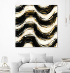 Black and Gold Geometric V Crop by Shirley Novak on GIANT ART - beige abstract