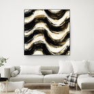 Black and Gold Geometric V Crop by Shirley Novak on GIANT ART - beige abstract