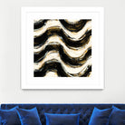 Black and Gold Geometric V Crop by Shirley Novak on GIANT ART - beige abstract