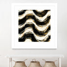 Black and Gold Geometric V Crop by Shirley Novak on GIANT ART - beige abstract