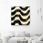 Black and Gold Geometric V Crop by Shirley Novak on GIANT ART - beige abstract
