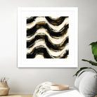 Black and Gold Geometric V Crop by Shirley Novak on GIANT ART - beige abstract