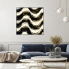 Black and Gold Geometric V Crop by Shirley Novak on GIANT ART - beige abstract