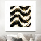 Black and Gold Geometric V Crop by Shirley Novak on GIANT ART - beige abstract