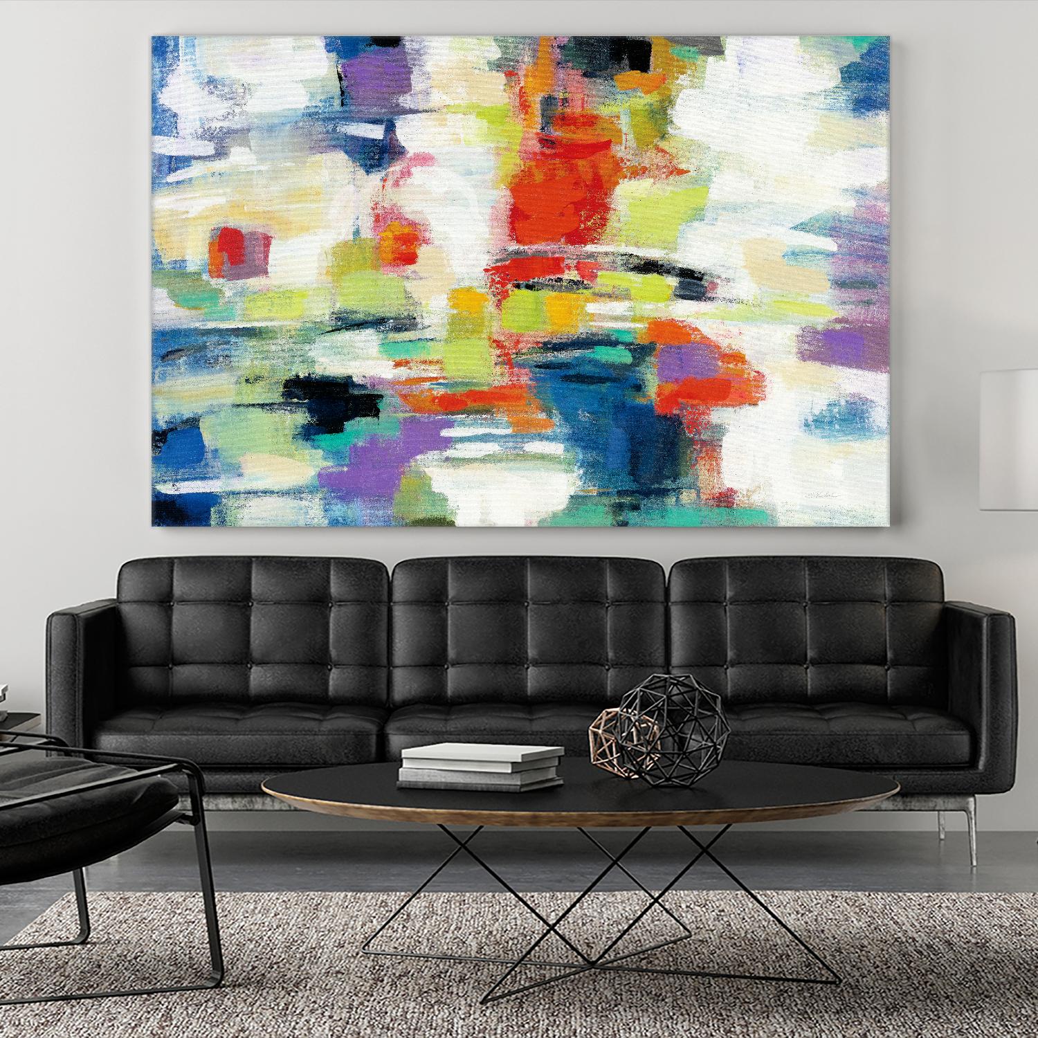 Island Town by Silvia Vassileva on GIANT ART - red abstract