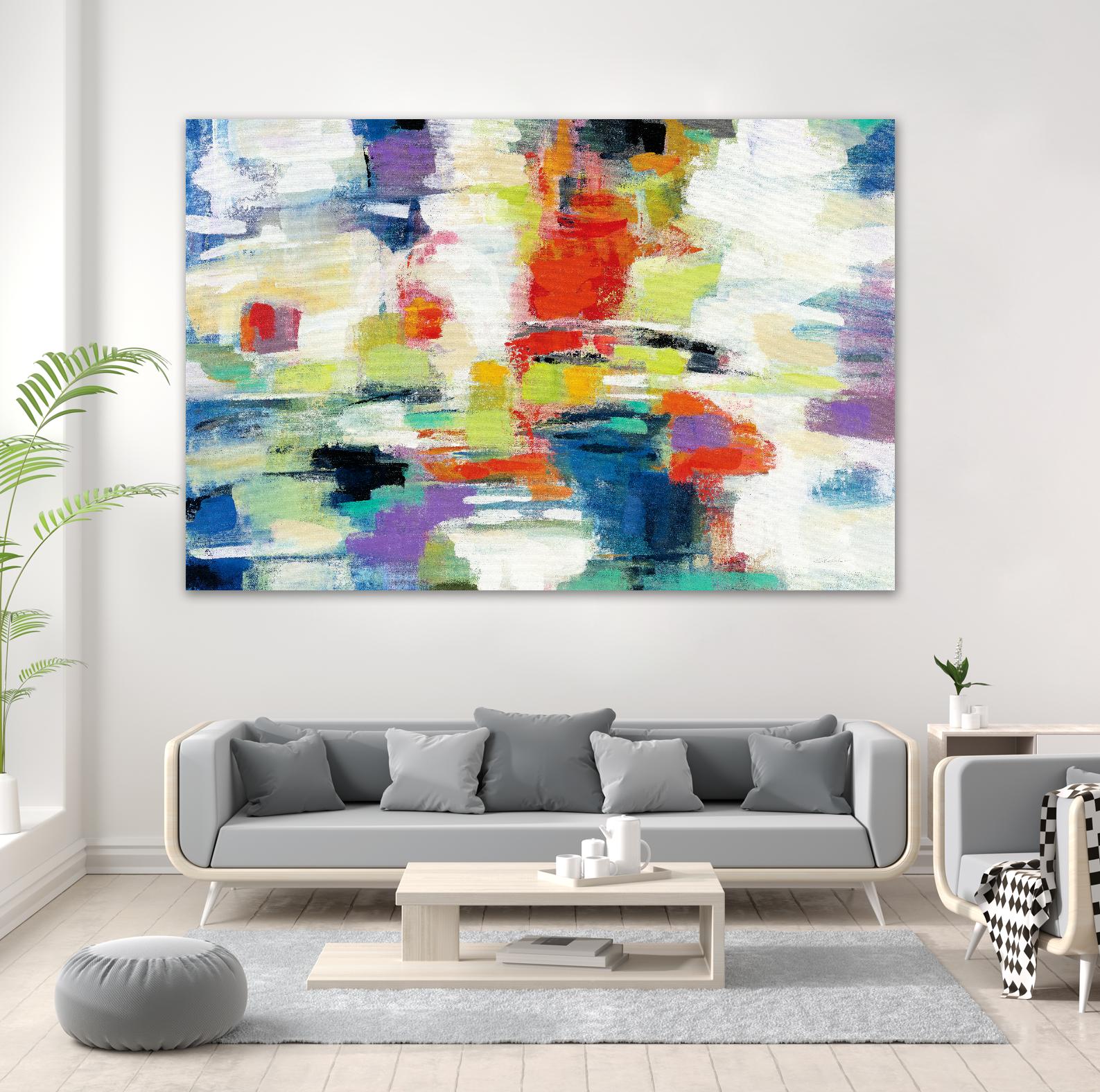Island Town by Silvia Vassileva on GIANT ART - red abstract