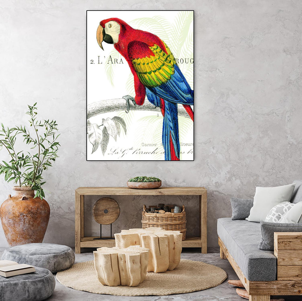 Parrot Botanique II by Portfolio on GIANT ART - blue tropical