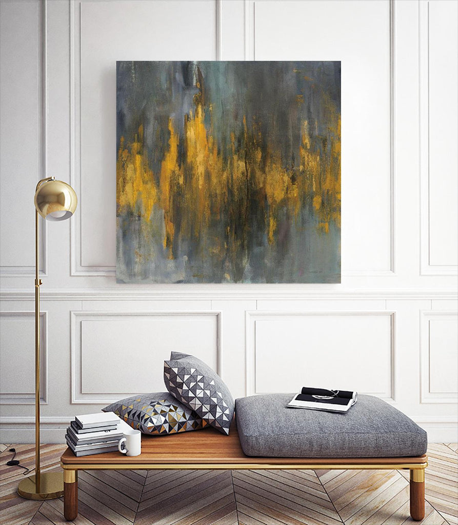 Black and Gold Abstract by Danhui Nai on GIANT ART - gold abstract orange