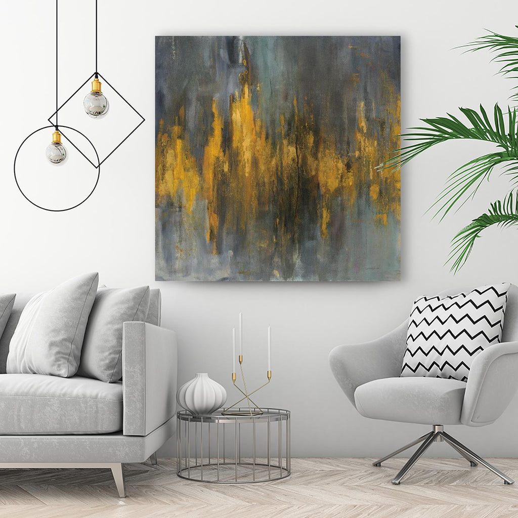 Black and Gold Abstract by Danhui Nai on GIANT ART - gold abstract orange