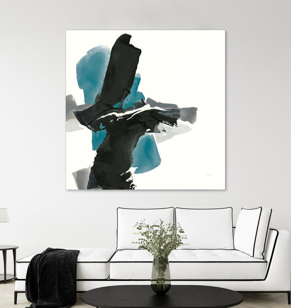 Black and Teal IV by Chris Paschke on GIANT ART - multi abstract abstract