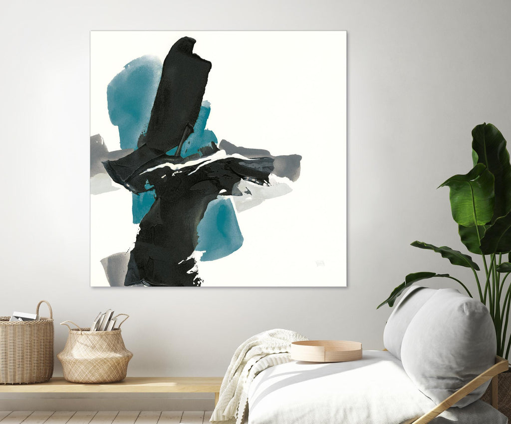 Black and Teal IV by Chris Paschke on GIANT ART - multi abstract abstract