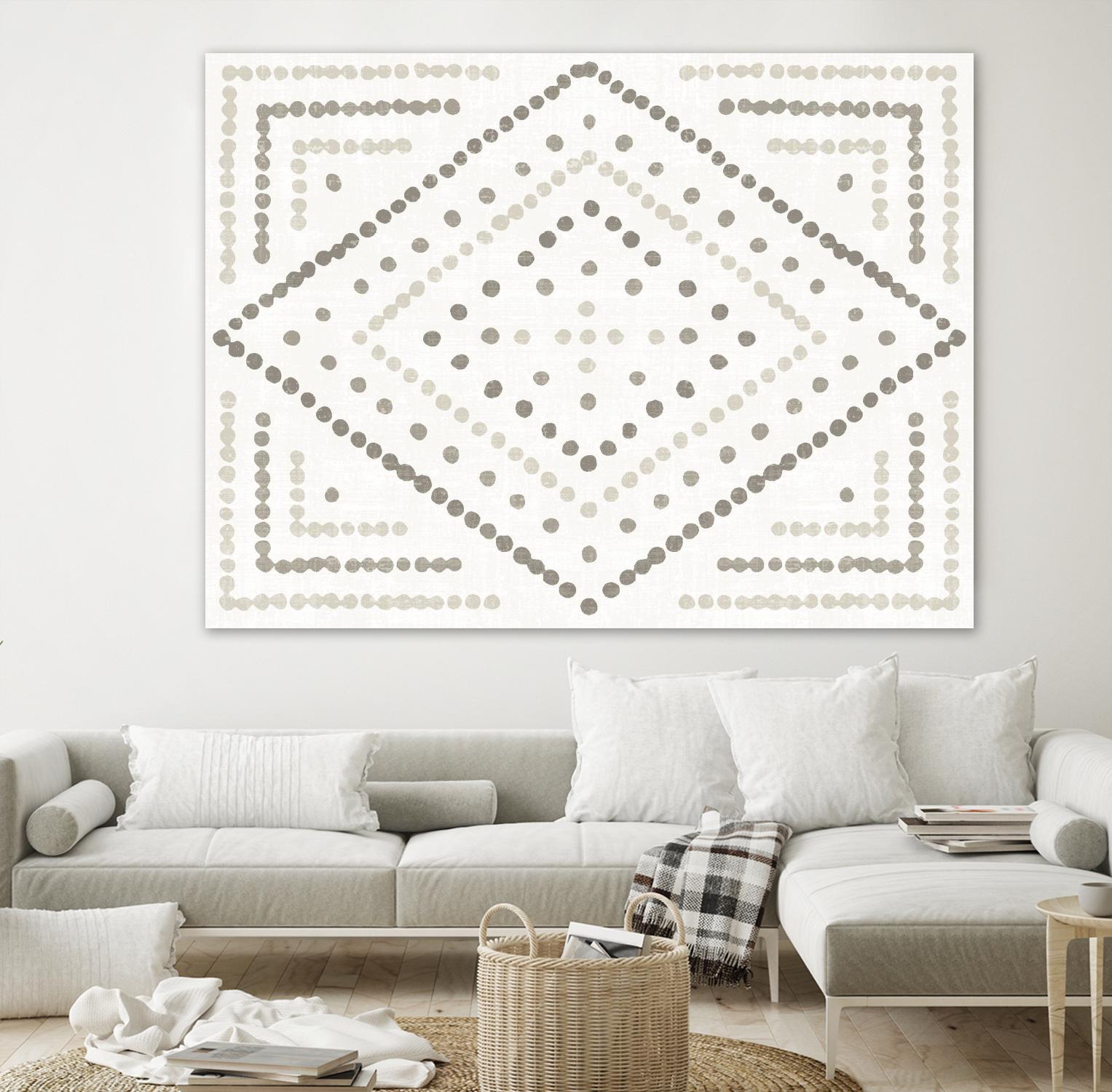 Daisy Dots Tile II Neutral by Wild Apple on GIANT ART - multi abstract abstract