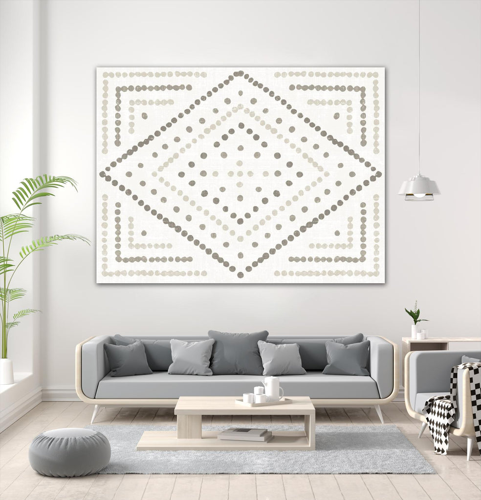 Daisy Dots Tile II Neutral by Wild Apple on GIANT ART - multi abstract abstract